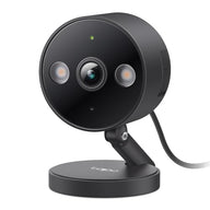 Tapo 2K+ Indoor/Outdoor Wired Security Camera - Person/Pet/Vehicle Detection, Baby Monitoring, Color Night Vision, IP66 Weather Resistant, Subscription-Free Local Storage or Optional Cloud, C121 - size: 1-Pack, style: 2K+ Black