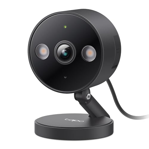 Tapo 2K+ Indoor/Outdoor Wired Security Camera - Person/Pet/Vehicle Detection, Baby Monitoring, Color Night Vision, IP66 Weather Resistant, Subscription-Free Local Storage or Optional Cloud, C121 - size: 1-Pack, style: 2K+ Black