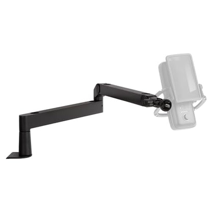 Elgato Wave Mic Arm Low Profile Microphone Boom Arm | Sits below shoulder line, 360-degree rotation, Magnetic cable channels, All-metal build, Fully adjustable mount - style: Low Profile