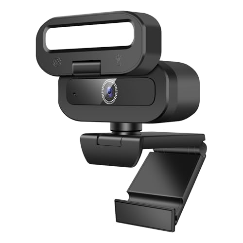 2K Webcam for PC with Microphone & Noise Cancellation, 1200P HD, Auto Focus, 120° Wide Angle, 3-Level Beauty Fill Light, Plug & Play USB Camera for Streaming, Conferencing, Classes, Calling