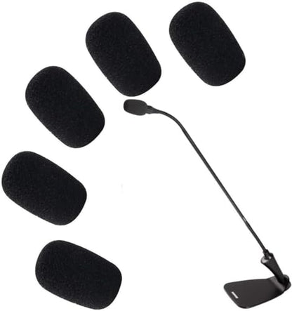 5 Pack Black Replacement Microphone Sponge Wind Shield Windscreen Foam Cover for Microphone Windscreen for Shure CVG18-B/C Gooseneck Condenser Mic