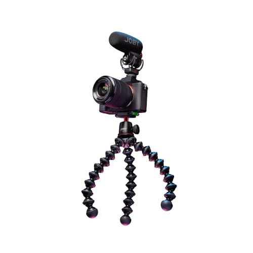 JOBY Real Time Vlogger Kit, GorillaPod Camera Vlogging (3K Flexible Tripod, On-Camera Wavo Plus Microphone, TRR Cables), Vlog-Kit, Youtuber and Experienced Content Creator System