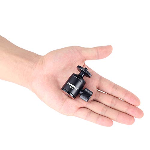 Mini Tripod Ball Head-INNOREL B19 Mount Head-Metal Ballhead 360° Pan 90° Tilt Tripods Mount with 3/8" to 1/4" Adapter CNC Ballheads,Max Load 6.61 lb for Phone/DLSR Camera/Mini Holder (1 Piece)