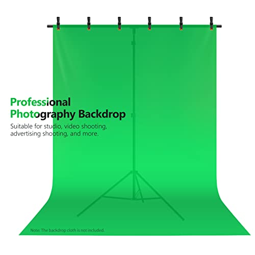 Neewer T-Shaped Background Backdrop Support Stand Kit, 8.5ft/2.6m Tall Adjustable Tripod Stand and 5ft/1.5m Wide Crossbars with 6 Spring Clamps and 1 Carrying Bag for Studio Photo Video Photography - size: 8.5ft x 5ft