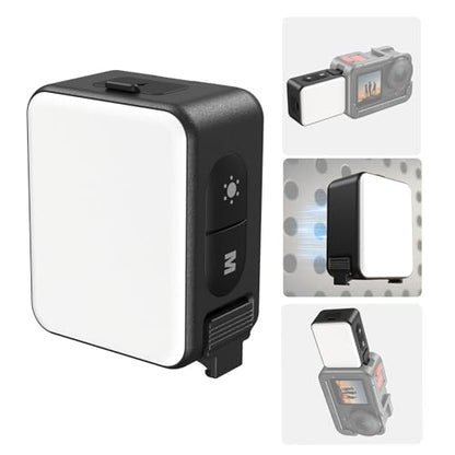 TELESIN Vlogging Light Mini LED Action Camera Video Light Magnetic Photography Fill Lighting for DJI Osmo Action 6 Action 5 Pro 4/3 Camera Cage Accessories