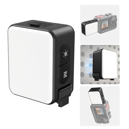 TELESIN Vlogging Light Mini LED Action Camera Video Light Magnetic Photography Fill Lighting for DJI Osmo Action 6 Action 5 Pro 4/3 Camera Cage Accessories