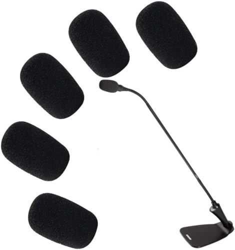 5 Pack Black Microphone Foam Cover,Replacement Microphone Sponge Wind Shield Windscreen Foam Cover for Microphone Windscreen for Shure CVG18-B/C Gooseneck Condenser Microphone Accessories