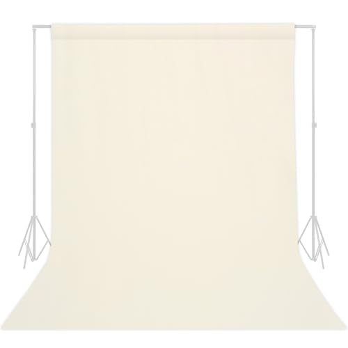 TRLYC Ivory Background Backdrop - 6x9 FT Backdrops for Photography Photo Booth Photo Backdrop Fabric Sheet for Photography Screen Video Shooting Christmas Valentine's Day Background - color: Ivory, size: 6x9FT