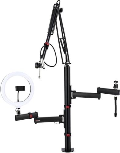 Gator Frameworks ID Series All-in-One Content Creator Tree with Light, Mic & Camera Attachments, Accessory Extentions Available (GFW-ID-CREATORTREE)