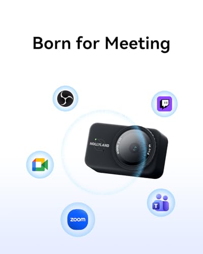 Hollyland Lyra Webcam UHD 4K Webcam for PC, 1/1.5" Sensor, Auto Framing, PDAF, Control for Live Streaming, Video Calls, Gaming, Works with Zoom, Teams, Twitch & More - style: Solo
