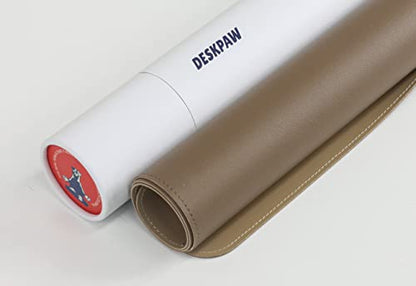 Dual-Sided Leather Desk Pad,Blotter for Laptop Computer,Mouse Pad,Writing,Drawing,Arts and Craft Mat (17"x24", Khaki) - color: Khaki/Light Khaki, size: 17"x24"
