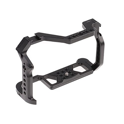 Hersmay R5 R6 Cage with Top Handle,Aluminium Alloy Camera Cage for Canon EOS R5 R6 Mirrorless Cameras, Vlogging Video Shooting Filmmaking Rig Stabilizer with 1/4" Mounting and 3/8" Arri Locating Hole - size: für Canon EOS R5 R6