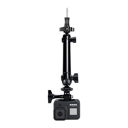 2-Ball-Head Adjustable Outdoor Phone Trail Action Camera Hunting Video Recording Vlogging Time Lapse Mount Serurety Camera Mounting Gear for iPhone Samsung GoPro Insta360 Akaso Blink Arlo