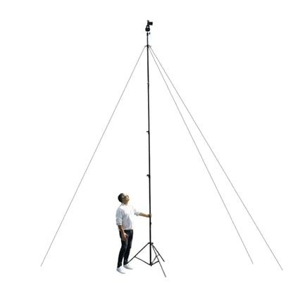 Glide Gear TST 20 Sky High 20' Tall Video Camera Tripod Stand – Air-Cushioned Telescoping Sections, Supports Up to 8 lbs – Ideal for Overhead Shots in Film & Photo - Stabilization Kit Included - size: TST 20 - 20 Ft. Tripod
