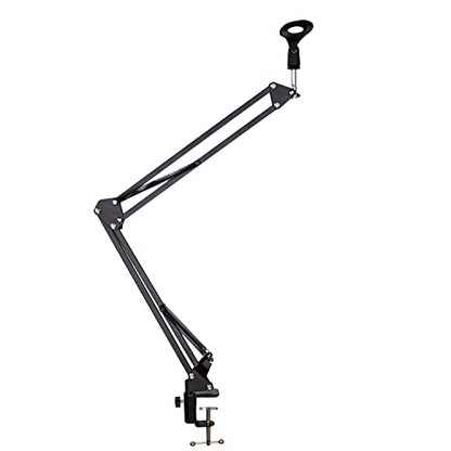 ChromaCast Pro Series 28" Scissors Arm Adjustable Microphone Desk Stand with Boom Suspension, Includes Mic Clip (CC-SDMIC-STAND-28)