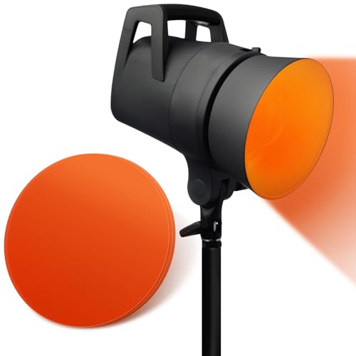 20 PCS Warm Light Filter Stickers, Self-Adhesive 2.91 Inch Spotlight Color Gel Filters, Round Yellow PET Lamp Film Diffuser for LED Downlights, Track Lights, Bedroom Ambient Lighting, Photography