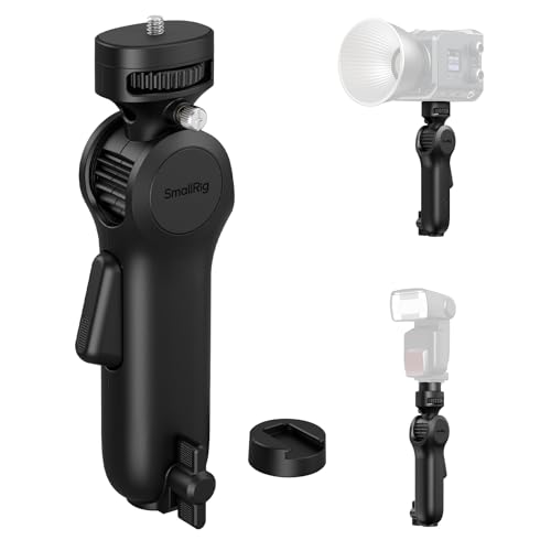 SmallRig Quick Adjustment Light Stand Adapter, One-Button 180° Pitch Adjustment, 3kg Load Capacity, for COB Video Light/Camera/Phone Clips, for On-Camera Flash, 5181