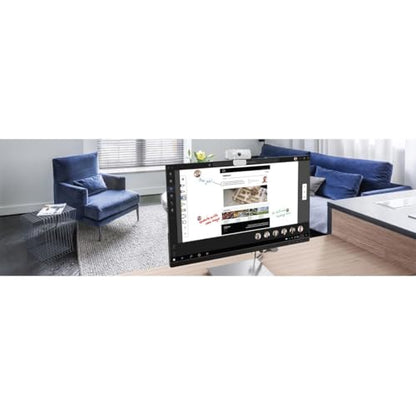 Lenovo HD 1080p Webcam (300 FHD) - Monitor Camera with 95° Wide Angle, 360° Rotation Pan & Tilt, Dual Microphones – Attachable Desktop Cam with Privacy Shutter for Remote Work, Streaming & Gaming - color: Cloud Gray, style: 300 FHD