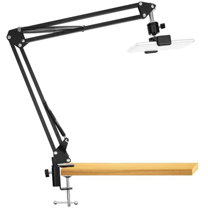 Overhead Video Stand Phone Holder Articulating Arm Phone Mount Table Top ChromLives Scissor Boom Arm Articulating Phone Stand Tablet Phone Holder for Streaming Phone Baking Crafting - color: Phone Video Stand