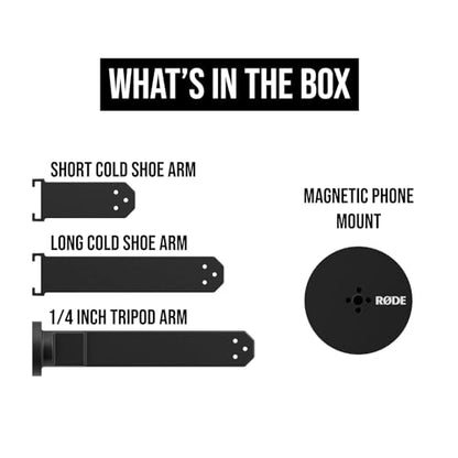 RØDE Magnetic Mount Smartphone Accessory Mount With Cold Shoe Slots and a 1/4-inch Thread (MagSafe Compatible)
