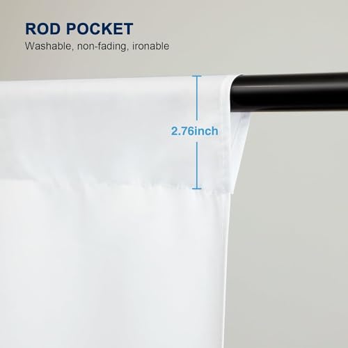 Aimosen 10 X 12 FT Large White Backdrop Background for Photography, Pure White Screen for Zoom Meeting, Polyester Cloth Fabric Curtain, Chromakey Video Photoshoot Studio YouTube Conference Streaming - color: White