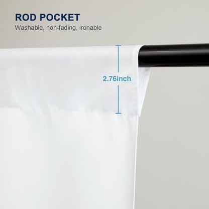 Aimosen 10 X 12 FT Large White Backdrop Background for Photography, Pure White Screen for Zoom Meeting, Polyester Cloth Fabric Curtain, Chromakey Video Photoshoot Studio YouTube Conference Streaming - color: White