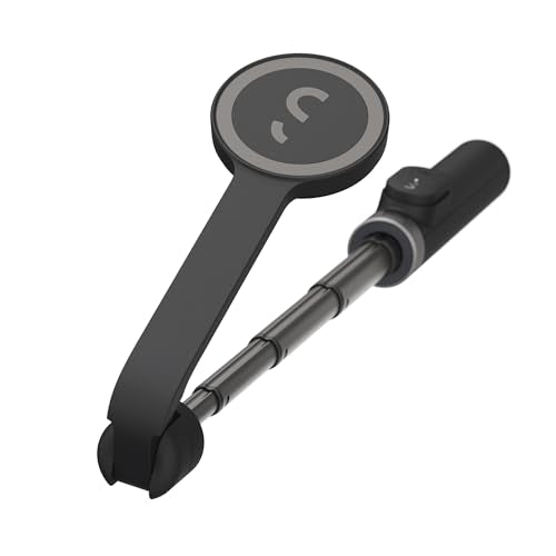 ShiftCam SnapStand Max – Magnetic Selfie Stick & Tripod – Compact, Foldable & Extendable with Tilt Head and Magnetic Bluetooth Remote (Jet Black, SnapStand Selfie) - color: Jet Black, size: SnapStand Selfie