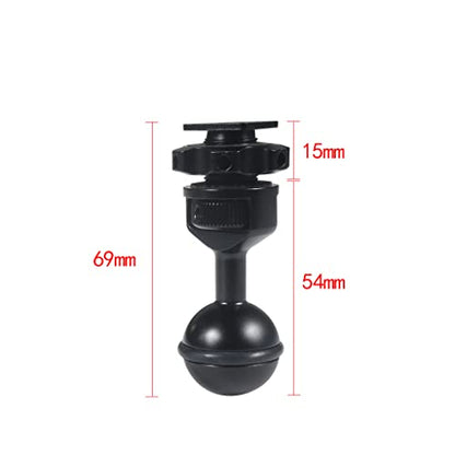 1 Inch Ball Mount Head Adjustable Adapter with Cold Shoe Base for Underwater Camera Case Video Flash (Kit B) - color: Kit B