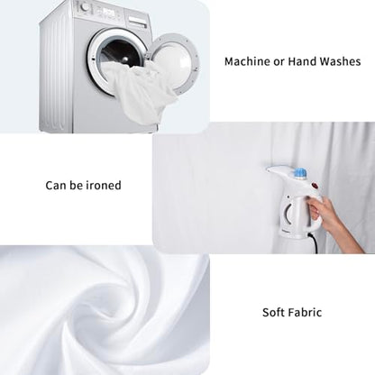 UTEBIT White Backdrop Curtain for Photography, 5x6.5FT Photo Background for Photographic Parties Video Recording Live Streams Polyester Fabric Photoshoot Screen Backdrops - size: 5x6.5FT