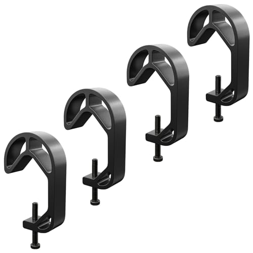 Shower Curtain Stopper Clip,Locking Clamp,Fastener,Fix The Curtain to Prevent It from Sliding,Limit Clip Suitable for Rods of All Diameters From 5/8 to 9/8 In (Black 4 pcs) - color: Black 4 Pcs
