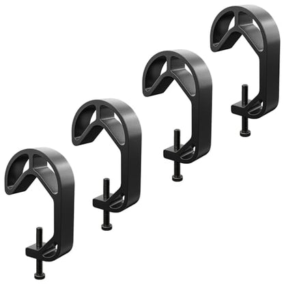 Shower Curtain Stopper Clip,Locking Clamp,Fastener,Fix The Curtain to Prevent It from Sliding,Limit Clip Suitable for Rods of All Diameters From 5/8 to 9/8 In (Black 4 pcs) - color: Black 4 Pcs