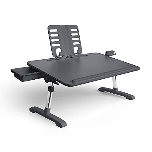 Limitless TotalDesk Portable Modern Workstation and Lap Desk with Adjustable Height & Tilt (Charcoal) - color: Charcoal