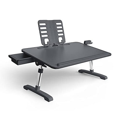 Limitless TotalDesk Portable Modern Workstation and Lap Desk with Adjustable Height & Tilt (Charcoal) - color: Charcoal