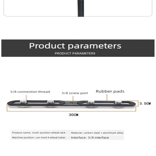 CH4 Mini 4 Mic Mount Bar with Standard 5/8-Inch Thread Suitable for Most Microphone Stands Boom Arms