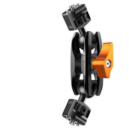 K&F CONCEPT Dual Ball Heads Magic Arm, Articulating Magic Arm with 1/4"-20 Screw, 360° swivelling Ball Head, Aluminum Alloy Camera Monitor Mount Arm