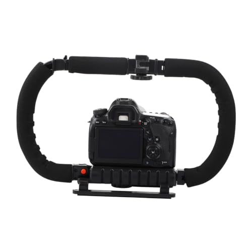 Balacoo Handheld DSLR Camera Stabilizer Grip for Video Rig and Phone Vlogging with Dual-Side Anti-Shake Support, Compatible with Smartphones and Sports Cameras, Portable Filmmaking