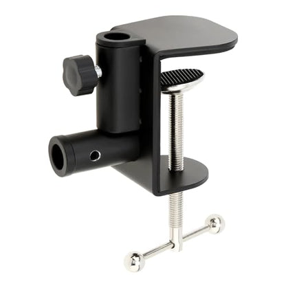 2-IN-1 Large Table Mount Clamp Metal Desk Mic Clamp Holder for Microphone Suspension Boom Scissor Arm Bracket (1)