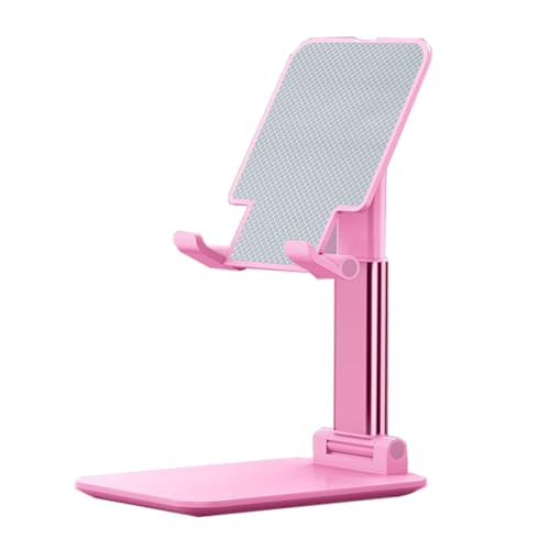 Phone Stand for Desk, Cell Phone Holder Cute Smart Cellphone Stand Foldable Stands Compatible with Under 8" Devices, Office Accessories, Sakura Pink - color: D-Pink