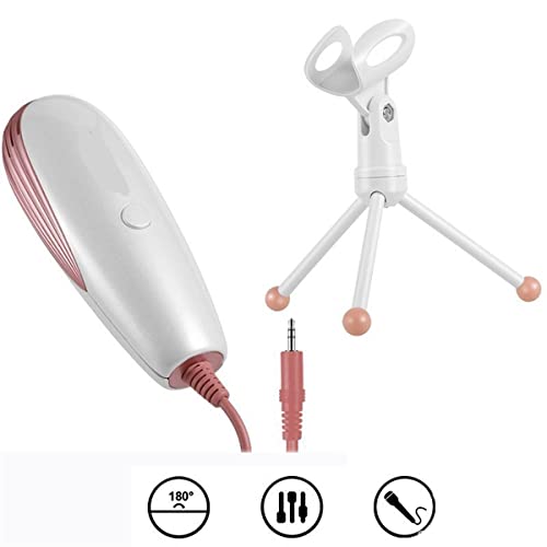 Studio Microphone, 3.5mm Desktop Gaming Mic Kit with Tripod Stand Condenser Mic, for Gaming, Voice Overs and Streaming,Mobile Game Noise Cancelling Microphone