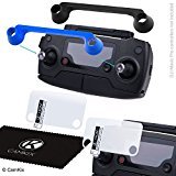 CamKix Set of 2 Joystick Transport Clips and 2 Clear Screen Protectors Compatible with DJI Mavic Pro/Platinum - Thumb Stick Guards - Locks Position, Protects Both Control Sticks - Double Protection