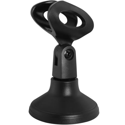 Desktop Mini Microphone Stand Holder Adjustable Portable Desktop Table Mic Stand Holder 180 Degree Adjustment For Live Streaming Online Meetings Computer Chats