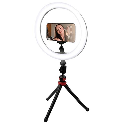 Vivitar 10-Inch Streaming Essentials LED Ring Light with Spider Tripod and Phone Mount, White (RL10KIT) - color: White, size: 10 Inch