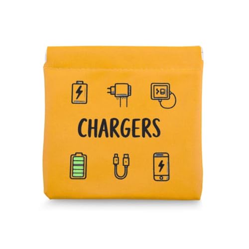 Phone Chargers Cable Storage Pouch Mini Yellow Tech Organizer Bags for Travel Portable Travel Pouch for USB Cables Charger Earbuds Earphone Cord Organizer Bag for Electronics Accessories Tech Gifts - color: Mini Yellow Tech Organizer Bags