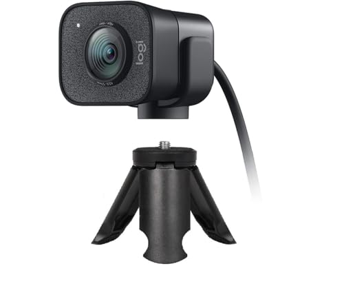 LZYDD Webcam Clip with Mini Desk Tripod Mount for Logitech StreamCam 1080P HD 60fps Streaming Webcam (Black) - color: Black