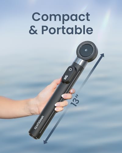 KraftGeek 67" Dual-Sided Magnetic Phone Tripod for iPhone MagSafe,Auto-Open Selfie Stick Tripod with Remote, Hidden Clamp, Portable Cell Phone Tripod Stand for Travel & Content Creation(Black) - color: Black