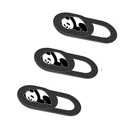 3PCS Phone Camera Cover, 0.02 Inch Laptop Webcam Cover Slide Cover, Webcam Privacy Cover, Keep Your Privacy Safe (Panda Lying Down - Black) - color: Panda lying down - black