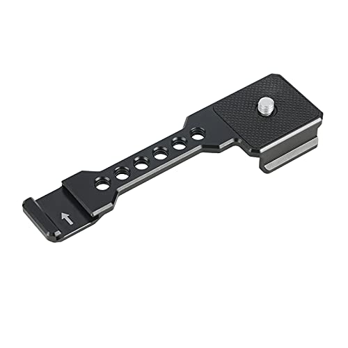 NICEYRIG Cold Shoe Mount Extension Bracket with Quick Release Plate for Arca-Standard Dovetail, DSLR Camera and Tripod Adapter Shoe Mount Cheese Bar for Microphone Flash LED Light - 433