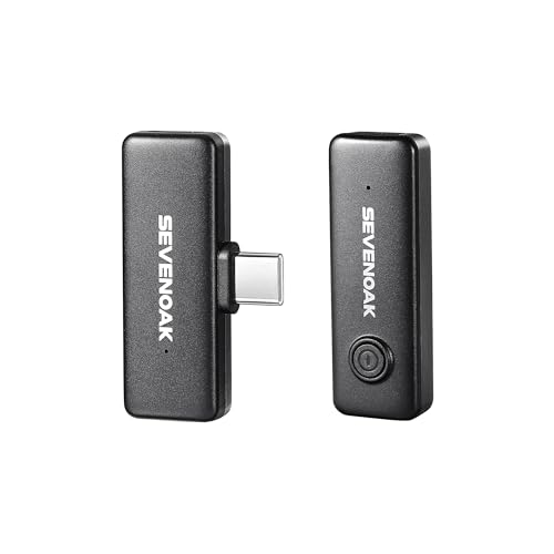 Sevenoak Wireless Lavalier Microphone for Android USB-C Phone Plug Play Type-C Mic for iPhone 15 Noise Cancellation Compact Cordless Clip on Mic for Video Recording Live Streaming Podcasting - size: Type-C-1