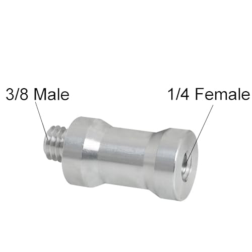 2PCS Light Stand Conversion Screws Interchangeable Tripod Head Accessory Adapter Photo Light Screw Kit for DSLR Cameras Tripod 1/4 Female to 3/8 Male