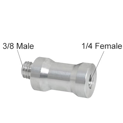 2PCS Light Stand Conversion Screws Interchangeable Tripod Head Accessory Adapter Photo Light Screw Kit for DSLR Cameras Tripod 1/4 Female to 3/8 Male